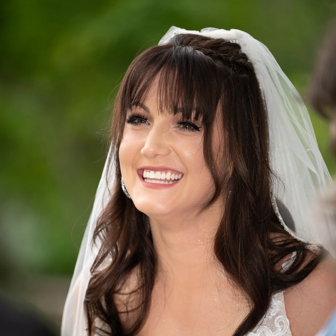 Smiling Bride With White Veil